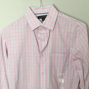 Blue and pink check dress shirt